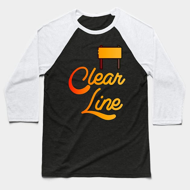 Clear line Baseball T-Shirt by Ria_Monte